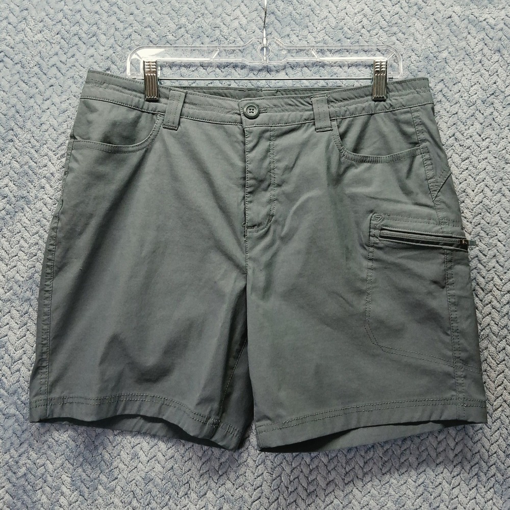 Eddie Bauer Womens 14 Guide Pro Shorts Gray Hiking Outdoor Stretch Cargo Pockets